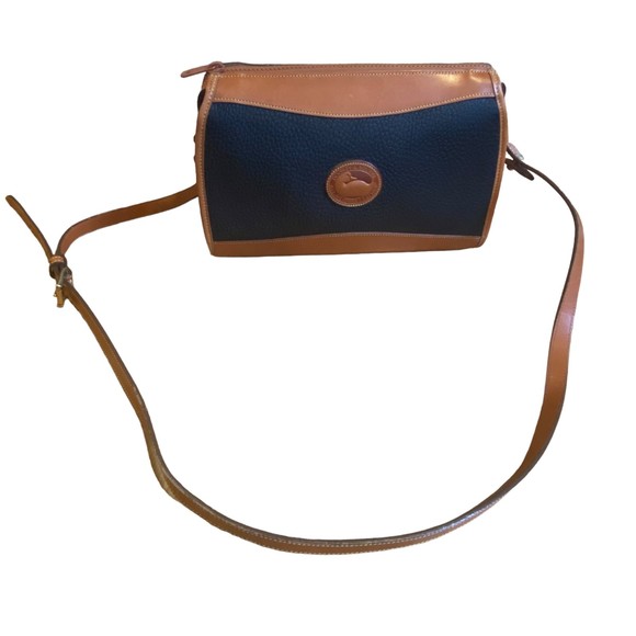 Dooney & Bourke 2 Duck Black Tan All Weather Leather Crossbody Bag - Picture 3 of 15